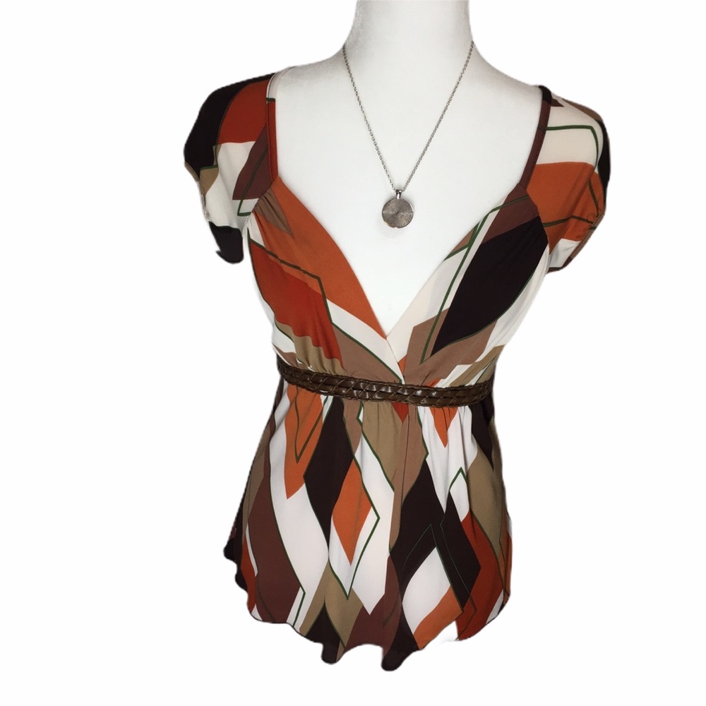 🐞Candie’s Tie Back VNeck Top Size Large EUC